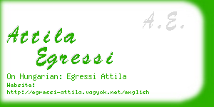 attila egressi business card